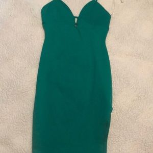 Green midi dress